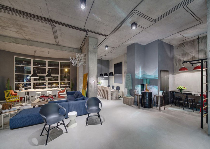 300平方極具個性的工業風格辦公室裝修設計