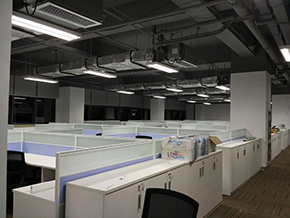 創新產業園二期1300平辦公室裝修改造實景案例