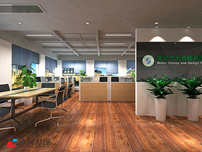 蔚藍商務港E座辦公室裝修設計效果圖案例